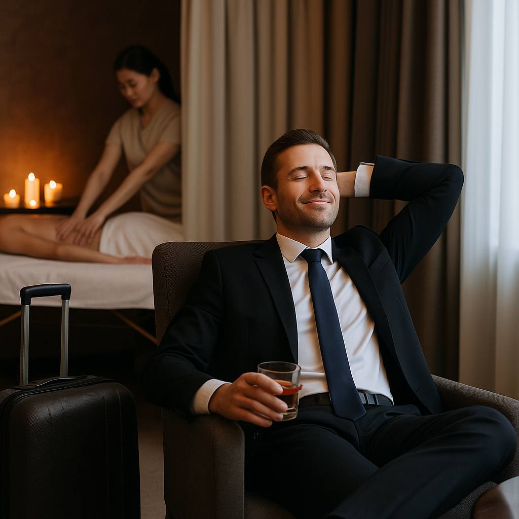 Business travel premium B2B escort massage Malaysia with diverse professional team
